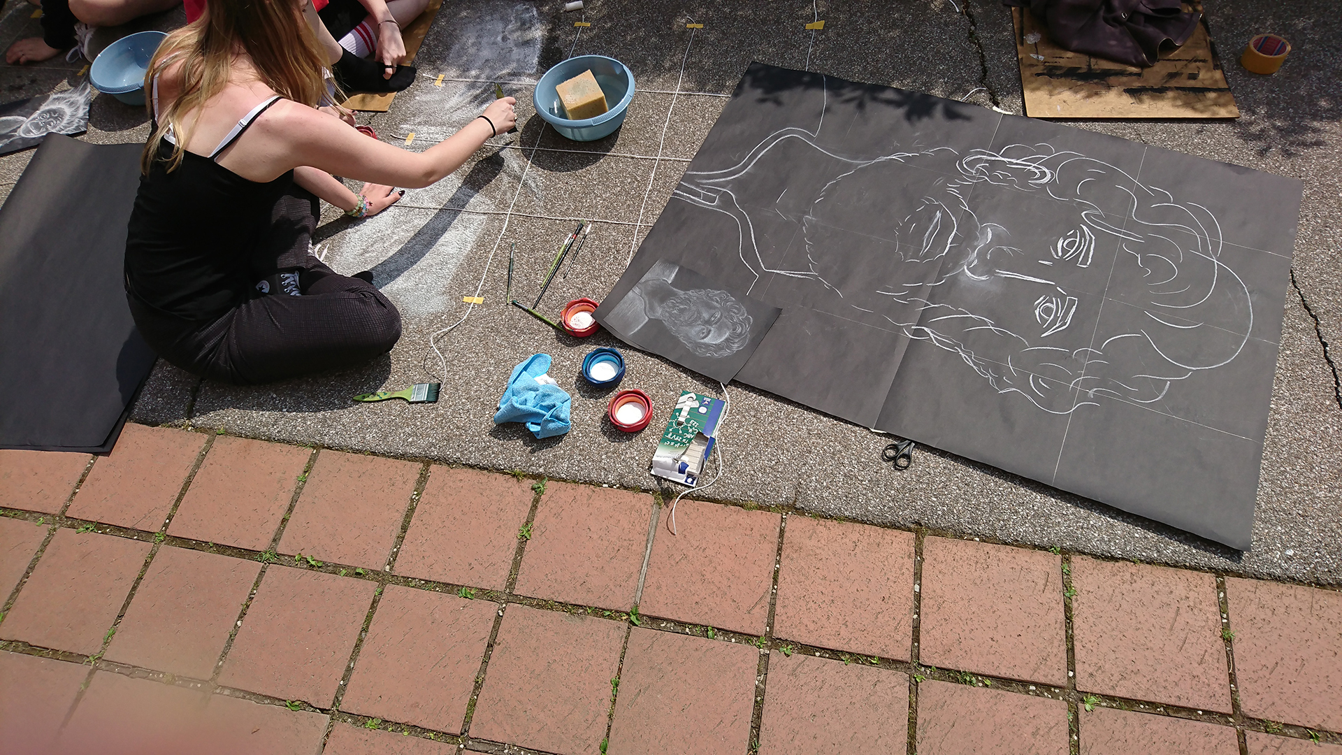StreetART-Weißkreidezeichnungen 2024
